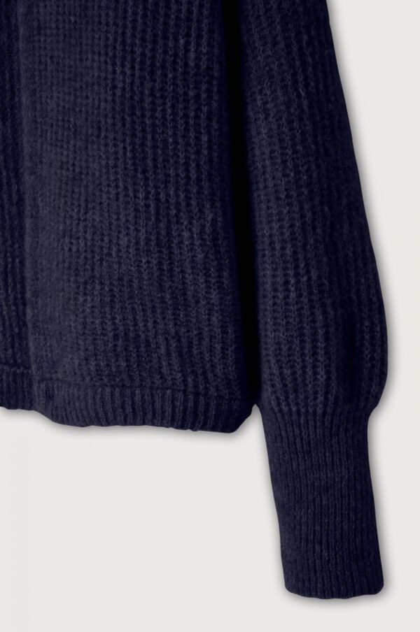 Zebrio Navy Melange East Knit Cardigan - Image 4