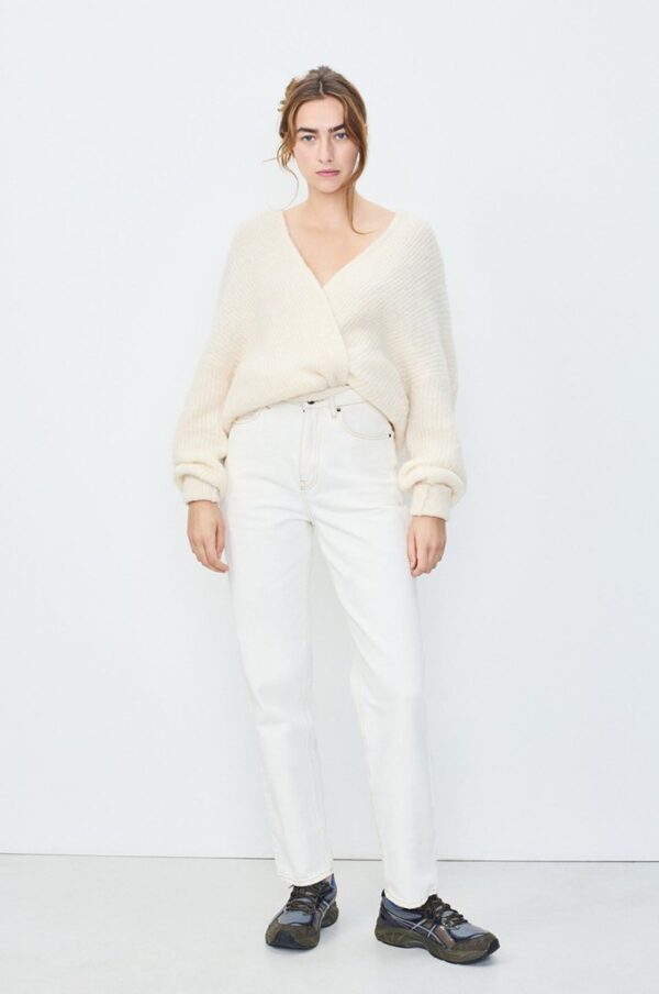 Zebrio Pearl Melange East Knit Cardigan - Image 4
