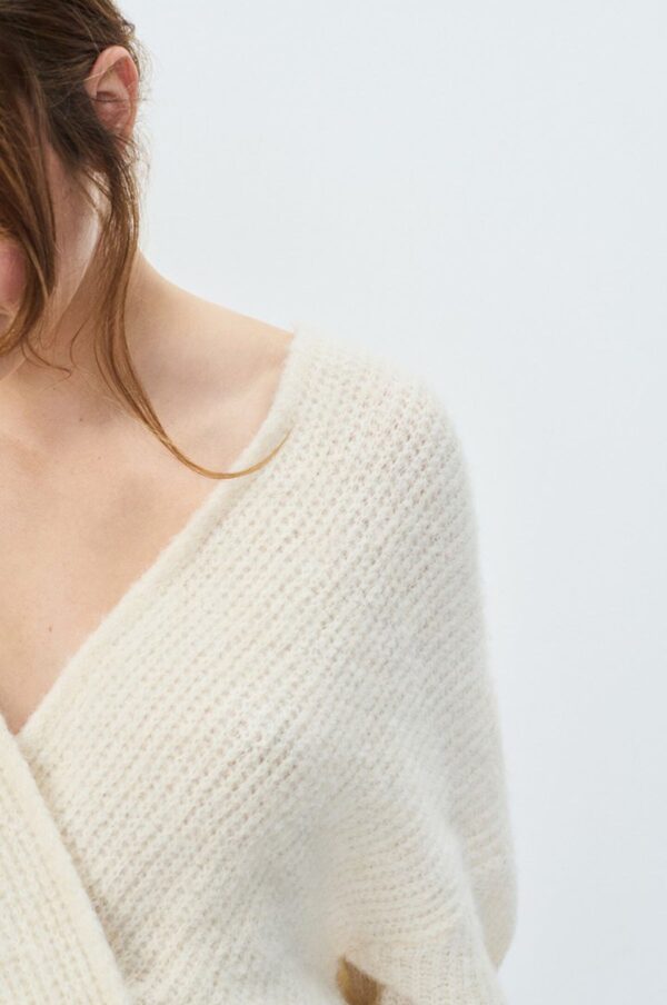 Zebrio Pearl Melange East Knit Cardigan - Image 5