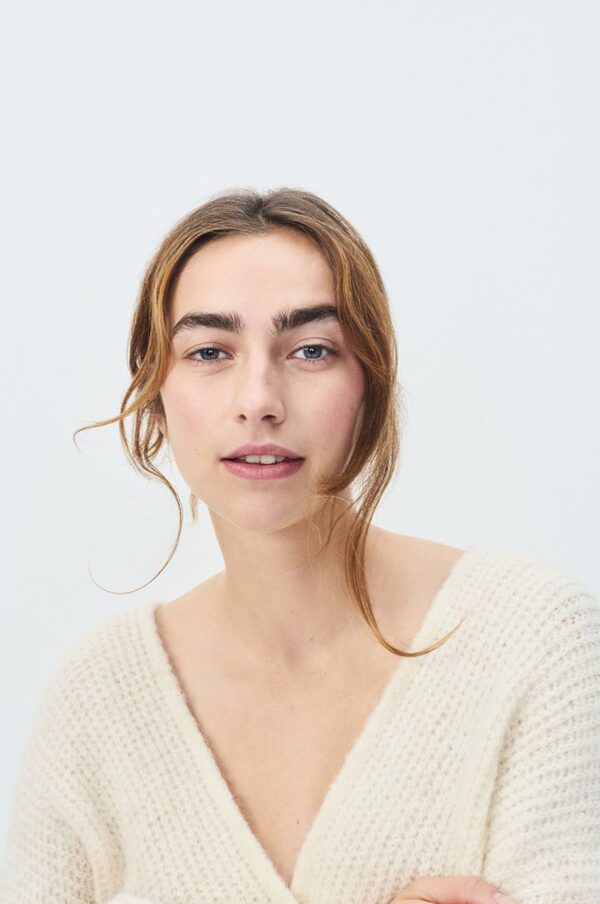 Zebrio Pearl Melange East Knit Cardigan - Image 7